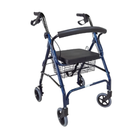 ΠΕΡΙΠΑΤΗΤΗΡΑΣ ROLLATOR ΜΕ ΔΕΡΜΑΤΙΝΟ ΚΑΘΙΣΜΑ ( ΕΟΠΥΥ )